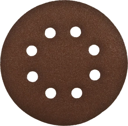 Круг шлифовальный ЗУБР &quot;СТАНДАРТ&quot; из абразивной бумаги на велкро основе, 8 отв., Р120, 125мм, 5шт 35350-125-120 купить в Магнитогорске