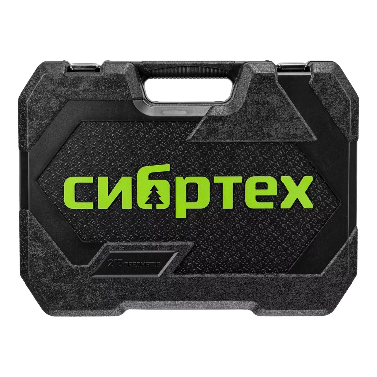 Набор инструментов Сибртех 14170, 1/2", 3/8", 1/4", пластиковый кейс 215 предм. купить в Магнитогорске