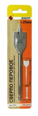 Сверло для дерева 25Х152 мм перовое Энкор 19111 купить в Магнитогорске