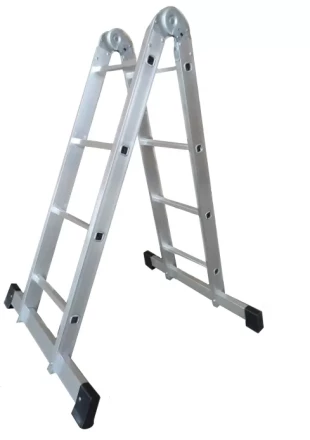 Лестница 2-х секционная алюминиевая шарнирная 2*4 1013313 купить в Магнитогорске