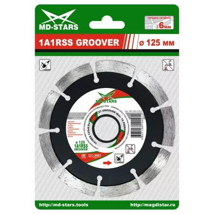 Диск алмазный по бетону 1A1RSS GROOVER MD-STARS 230*6.0*10*15T*22,23 mm купить в Магнитогорске