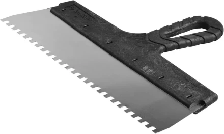 Шпатель ЗУБР &quot;МАСТЕР&quot; ФАСАДНЫЙ, нержавеющее полотно, 300мм, зуб 6х6мм 10078-30-06 купить в Магнитогорске