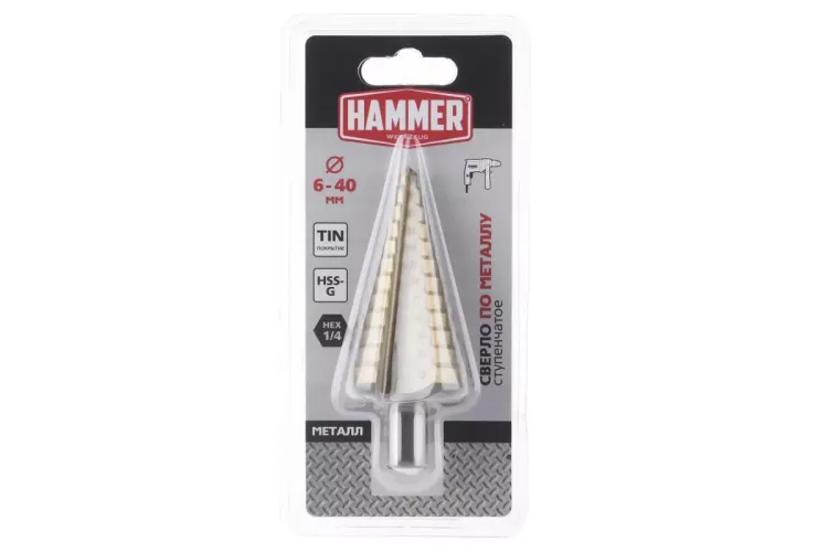 Сверло по металлу HAMMER Ф40х105мм (DR MT 6,0-40,0мм*105/13мм) купить в Магнитогорске