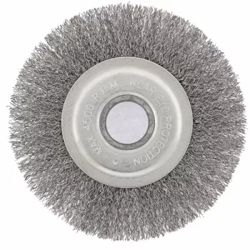 Щетка для УШМ 125 мм посадка 22,2 мм плоская витая проволока  СИБРТЕХ 746567 купить в Магнитогорске
