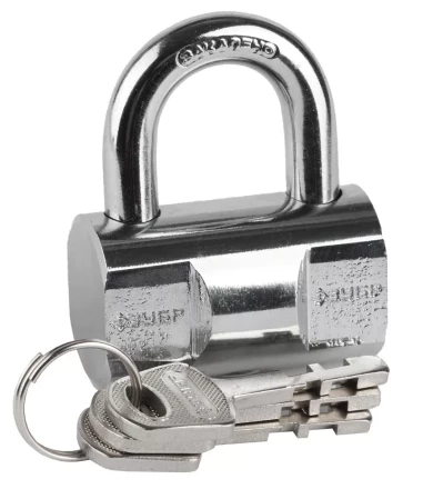 Замок ЗУБР &quot;ЭКСПЕРТ&quot; навесной, компактный стальной корпус, закаленная дужка, 50мм 37231-50 купить в Магнитогорске