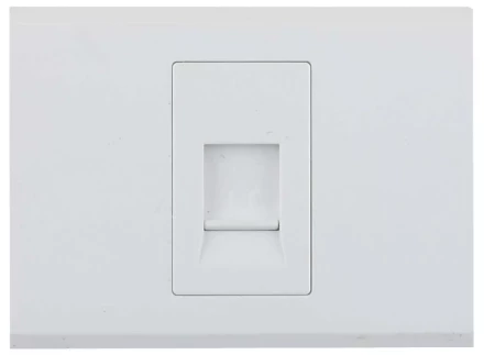 Розетка СВЕТОЗАР &quot;ЭФФЕКТ&quot; телефонная, одинарная, без вставки и рамки, цвет белый SV-54417-W купить в Магнитогорске