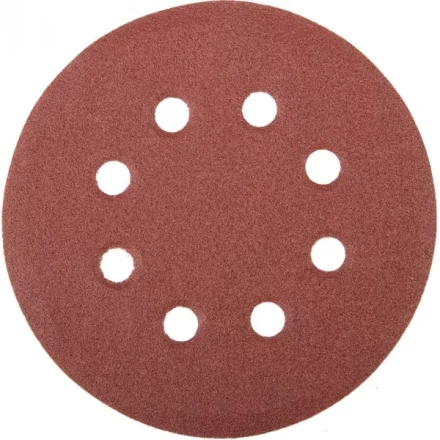 Круг шлифовальный универсальный STAYER &quot;MASTER&quot; из абразивной бумаги на велкро основе, 8 отверстий, Р100, 125мм, 5шт 35452-125-100 купить в Магнитогорске