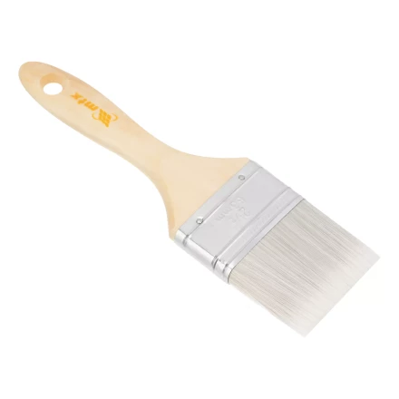 Кисть плоская для лаков "Евро" 2.5", искусственная щетина, деревянная ручка MTX 83088 купить в Магнитогорске