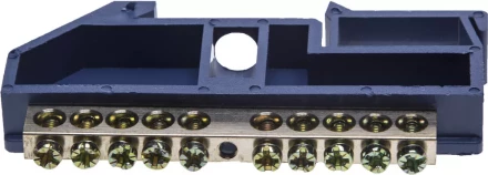 Шина СВЕТОЗАР нулевая на DIN-изоляторе, макс. ток 100А, 5,2мм, 10 полюсов 49807-10 купить в Магнитогорске