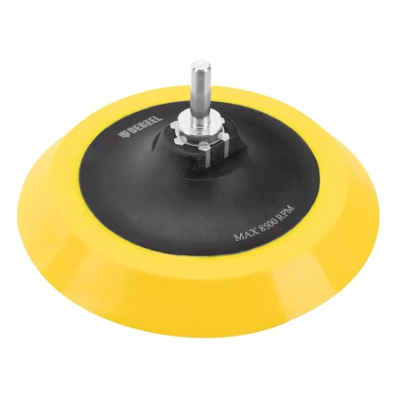 Тарелка опорная для дрели и УШМ с липучкой Denzel, 150 мм, мягкая, с адаптером c М14 на d8, 76249 купить в Магнитогорске