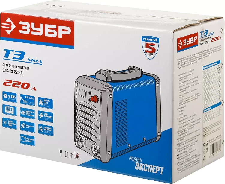 Сварочный инвертор с дисплеем ММА ЗАС-Т3-220-Д серия ПРОФЕССИОНАЛ купить в Магнитогорске