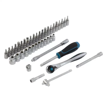 Набор инструментов 42 предмета, 120 зубьев, CrV, 1/4&quot; Gross 14146 купить в Магнитогорске