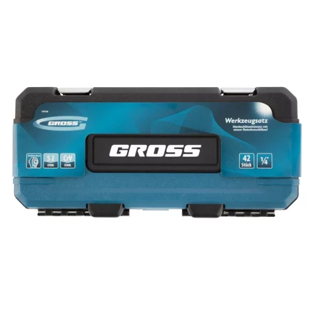 Набор инструментов 42 предмета, 120 зубьев, CrV, 1/4&quot; Gross 14146 купить в Магнитогорске