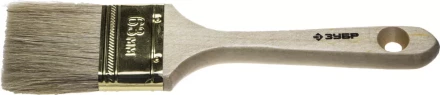 Кисть плоская  ЗУБР "УНИВЕРСАЛ-ЭКСПЕРТ", натуральная щетина, деревянная ручка, 63мм 4-01005-063 купить в Магнитогорске