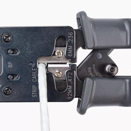 Кримпер многофункциональный КВТ JT-03T с 3 встроенными модулями для обжима RJ-45, RJ-12, RJ-11 (84493) купить в Магнитогорске