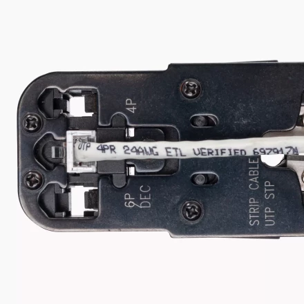 Кримпер многофункциональный КВТ JT-03T с 3 встроенными модулями для обжима RJ-45, RJ-12, RJ-11 (84493) купить в Магнитогорске