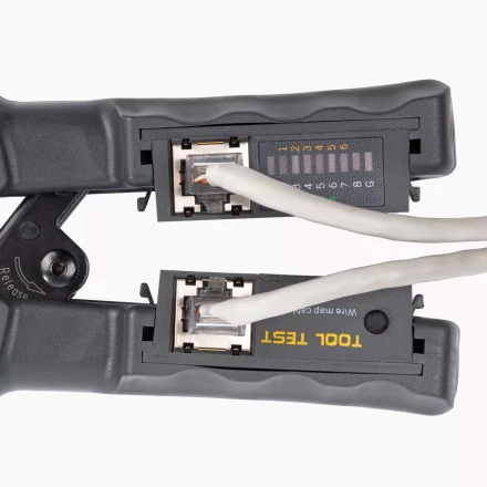 Кримпер многофункциональный КВТ JT-03T с 3 встроенными модулями для обжима RJ-45, RJ-12, RJ-11 (84493) купить в Магнитогорске