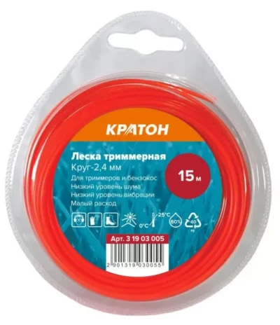Леска триммерная Кратон Круг-2,4мм 3 19 03 005