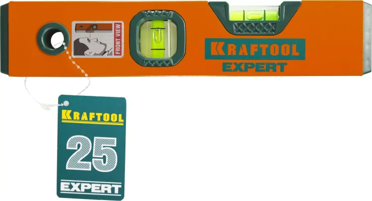 Уровень коробчатый "EXPERT", KRAFTOOL 34710-025, 2 ампулы, 0,5 мм/м, 250мм 34710-025_z01 купить в Магнитогорске