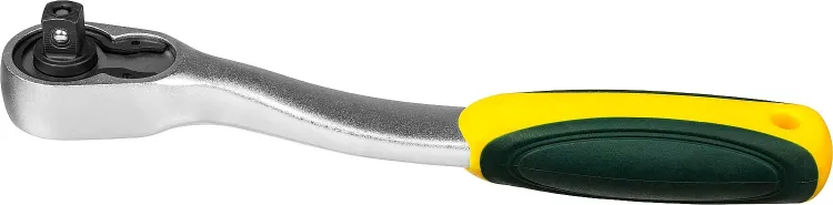 Трещотка для торцовых головок KRAFTOOL "PRO", Сr-V сталь, 72 зубца, изогнутая, 1/4" 27795-1/4_z02 купить в Магнитогорске
