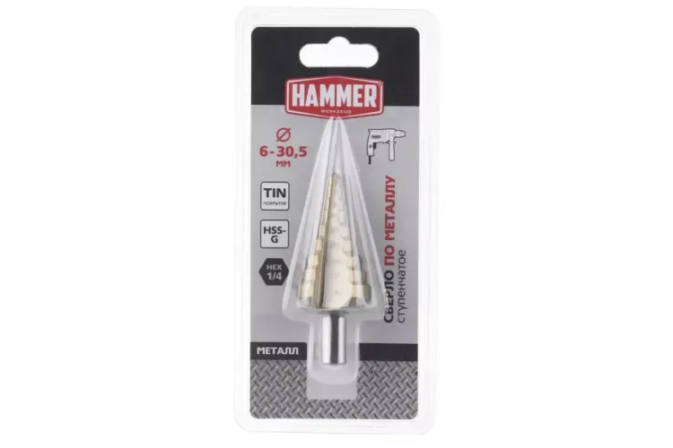 Сверло по металлу HAMMER Ф30х80мм (DR MT 6,0-30,5мм*80/10мм) купить в Магнитогорске