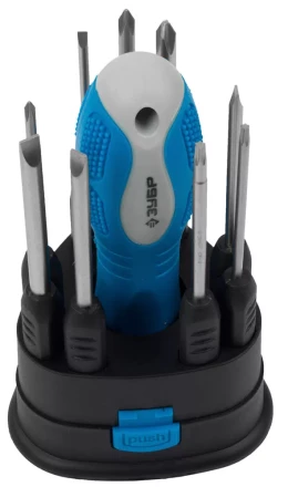 Набор ЗУБР Отвертка &quot;ЭКСПЕРТ&quot; со сменными стержнями 60мм, SL 3,0, 4,0, 5,0, 6,0мм, PH№ 0, 1, 2, TORX 10, 15, 10пред. 25282-H10 купить в Магнитогорске