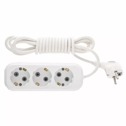 Удлинитель бытовой серия УХз-10-303 с заземлением 3м 3 розетки 10A DENZEL 95966 купить в Магнитогорске