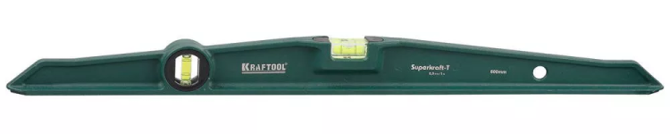 Уровень KRAFTOOL "SUPERKRAFT-T" литой, 2 ампулы, 0,5 мм/м, 600 мм 34717-060 купить в Магнитогорске