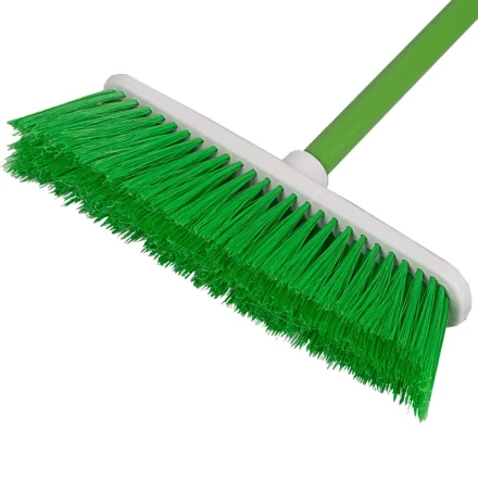 Щетка пластмассовая для подметания пола, 27 см, c черенком, 120 см, салатовая щетина, Home Palisad 935455 купить в Магнитогорске