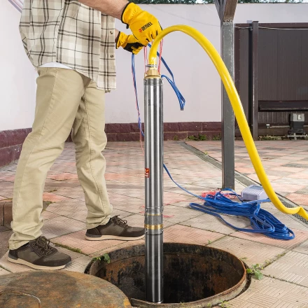 Скважинный насос Denzel DWC-3-60, центробежный, диаметр 3&quot;, 800 Вт, 3300 л/ч, напор 60 м 97255 купить в Магнитогорске