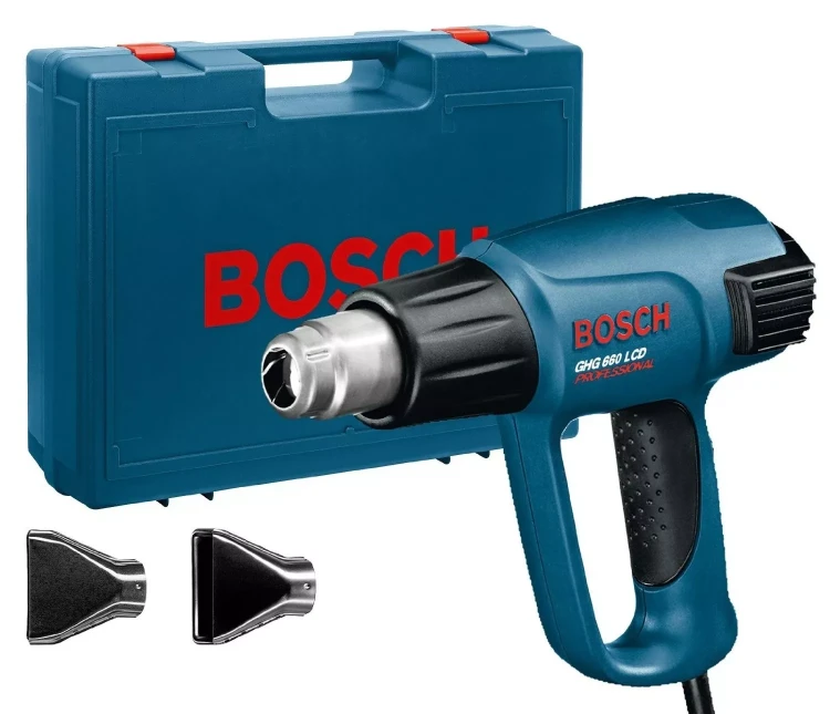 Фен строительный BOSCH GHG 660 LCD 2 насадки купить в Магнитогорске