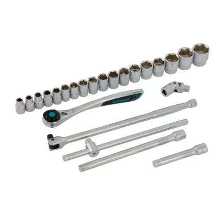 Набор инструментов 24 предмета, 120 зубьев, CrV, 1/2&quot; Gross 14147 купить в Магнитогорске