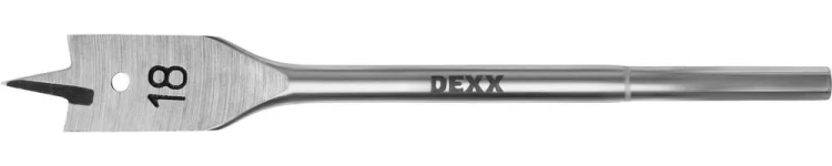 Сверло по дереву перовое, шестигранный хвостовик, DEXX 2945-18, d=18мм 2945-18 купить в Магнитогорске