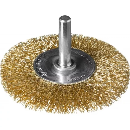 ЗУБР &quot;ПРОФЕССИОНАЛ&quot;. Щетка дисковая для дрели, витая латунированная стальная проволока 0,3мм, 63мм 3520-063_z02 купить в Магнитогорске