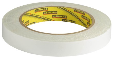 Двухсторонняя клейкая лента на вспененной основе, STAYER Professional 12231-19-05, белая, 19мм х 5м 12231-19-05 купить в Магнитогорске