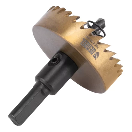 Коронка по металлу HSS, 50 мм, нитридтитановое покрытие Denzel 724116 купить в Магнитогорске