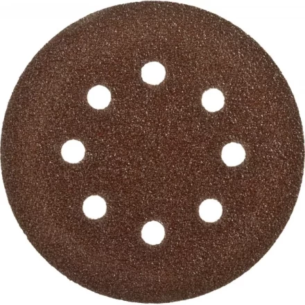 Круг шлифовальный ЗУБР &quot;СТАНДАРТ&quot; из абразивной бумаги на велкро основе, 8 отв., Р240, 125мм, 5шт 35350-125-240 купить в Магнитогорске