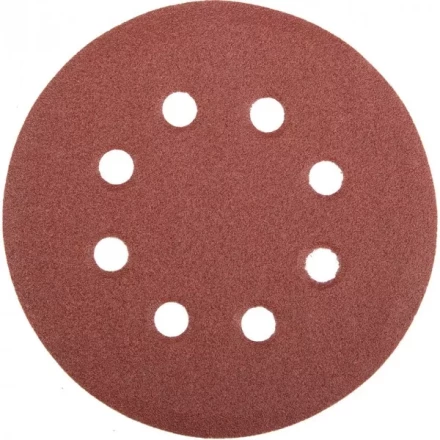 Круг шлифовальный универсальный STAYER &quot;MASTER&quot; из абразивной бумаги на велкро основе, 8 отверстий, Р120, 125мм, 5шт 35452-125-120 купить в Магнитогорске