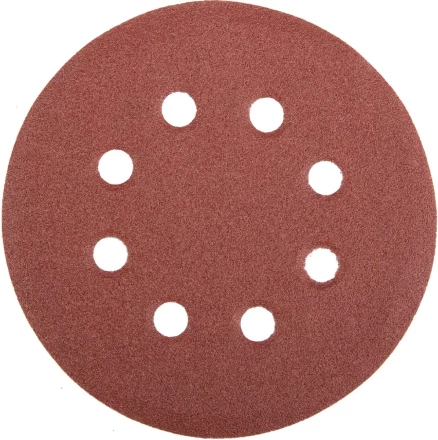 Круг шлифовальный универсальный STAYER &quot;MASTER&quot; из абразивной бумаги на велкро основе, 8 отверстий, Р120, 125мм, 5шт 35452-125-120 купить в Магнитогорске