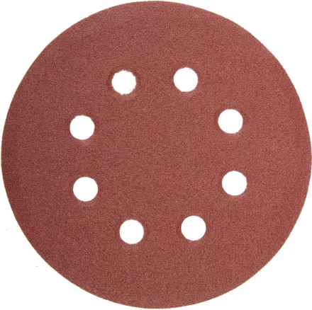 Круг шлифовальный универсальный STAYER &quot;MASTER&quot; из абразивной бумаги на велкро основе, 8 отверстий, Р80, 125мм, 5шт 35452-125-080 купить в Магнитогорске