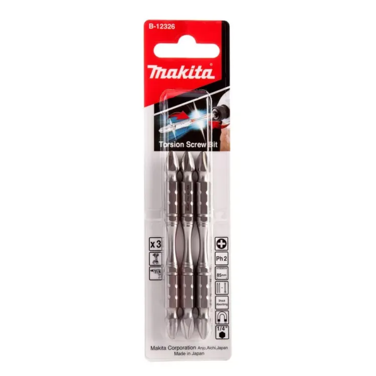 Биты Makita PH2 85мм 3шт, 2-х сторонние (B-12326) купить в Магнитогорске
