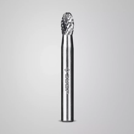 Зубр Твердосплавная борфреза E - овал, 6 х 10 мм, радиус 2.5 мм (28804-6-10) купить в Магнитогорске