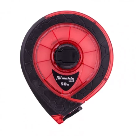 Рулетка геодезическая 50 м х 15 мм закрытый корпус фибергласовая лента двусторонняя шкала Pro Matrix 31272 купить в Магнитогорске