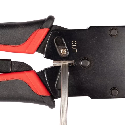 Кримпер многофункциональный КВТ HT-106E с 3 встроенными модулями для обжима RJ-45, RJ-12, RJ-11 (86603) купить в Магнитогорске