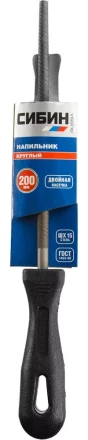 Напильник СИБИН круглый с пластиковой рукояткой, 200мм 16705-20 купить в Магнитогорске