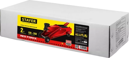 Домкрат гидравлический подкатной &quot;RED FORCE&quot;, 2т, 130-350мм, STAYER 43153-2 43153-2 купить в Магнитогорске