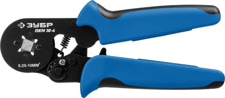 ЗУБР ПКМ-10-4, 0.25 - 10 мм2, с квадратным профилем, мультидиапазонные пресс-клещи, Профессионал (22695) купить в Магнитогорске