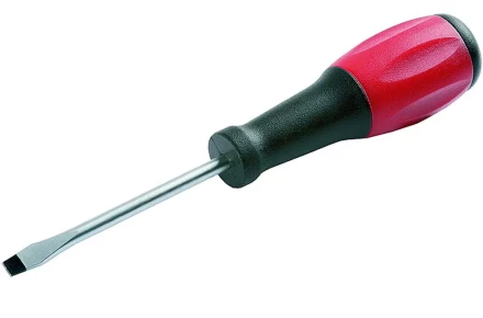 Отвертка ЗУБР &quot;МАСТЕР&quot;, хром-ванадиевая сталь, эргономичная двухкомпонентная рукоятка, SL 6,0х100мм 25231-06-10 купить в Магнитогорске