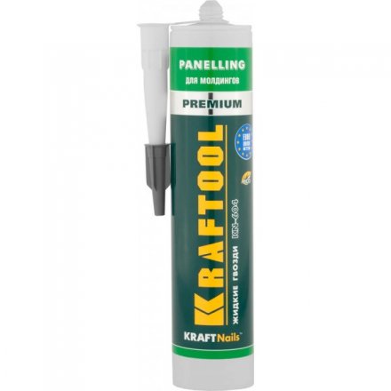 Клей монтажный KRAFTOOL KraftNails Premium KN-604, для молдингов, панелей и керамики, без растворителей, 310мл 41349_z01 купить в Магнитогорске