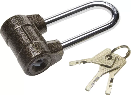 Замок навесной ЗУБР &quot;МАСТЕР&quot; облегченный, дисковый механизм секрета, ключ 7 PIN, удлиненная дужка d-10мм, 60мм 3720-4-01_z01 купить в Магнитогорске